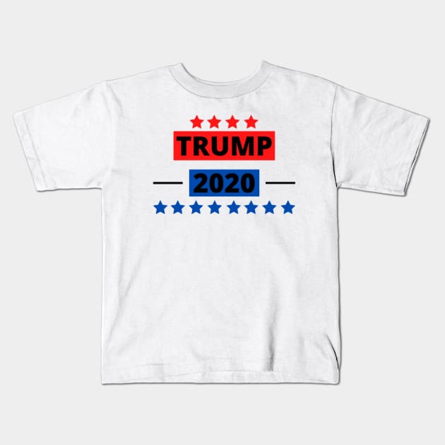 DONALD TRUMP AND PENCE PRESIDENT 2020 Kids T-Shirt by Rebelion